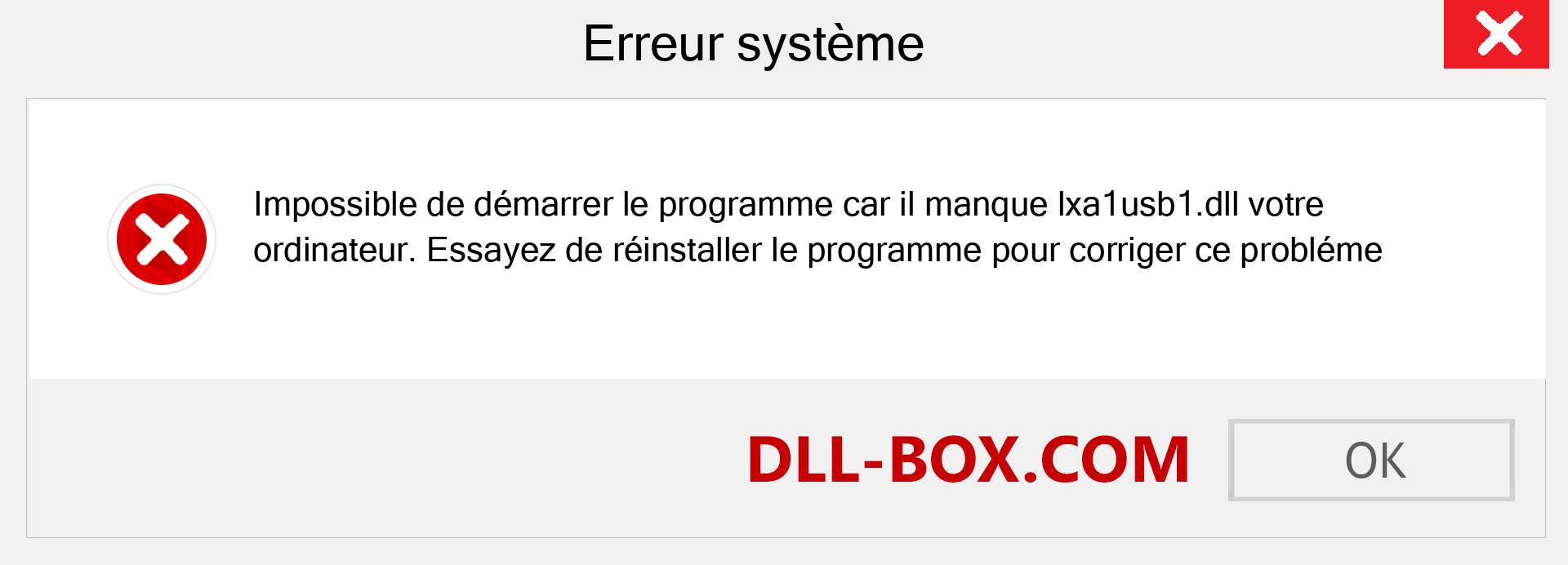 Le fichier lxa1usb1.dll est manquant ?. Télécharger pour Windows 7, 8, 10 - Correction de l'erreur manquante lxa1usb1 dll sur Windows, photos, images